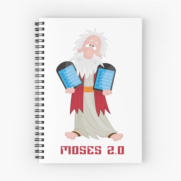 Item preview, Moses and the Digital 10 Commandments Cartoon designed and sold by Vato Vibes.