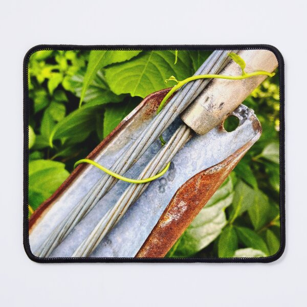 Item preview, Tiny root crawling up a steel support designed and sold by Small Potatoes Press.
