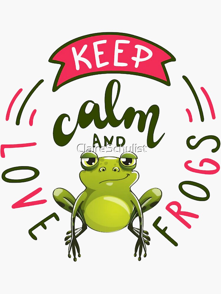 Cute Frog Wallpaper, Lovely Frog, Gift For Frog Lovers Sticker for Sale by  ClaireSchulist