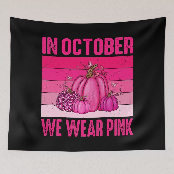Item preview, In October We Wear Pink Pumpkin For Breast Cancer Warriors Fighters and Survivors - Breast Cancer Awareness designed and sold by naworas.