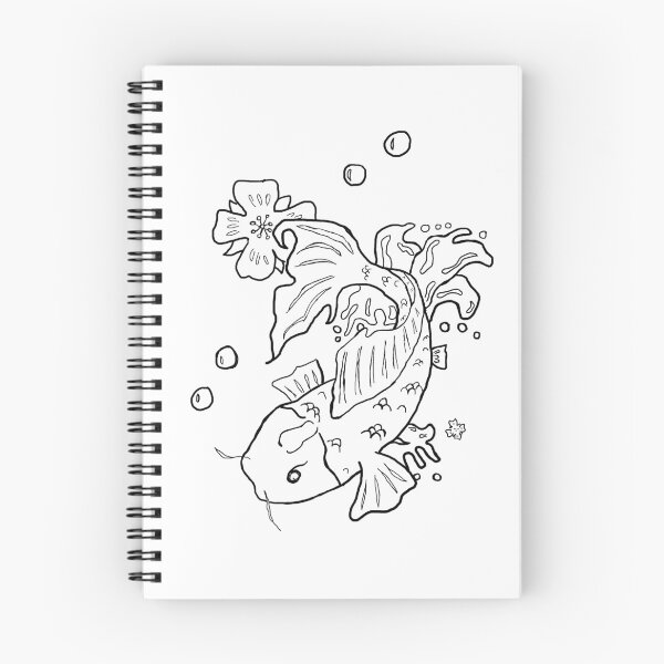 Item preview, Pez koi en blanco y negro designed and sold by SpacePeach.