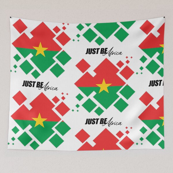 Item preview, Burkina Faso Cubed Flat - w/ text designed and sold by JustBeAfrica.