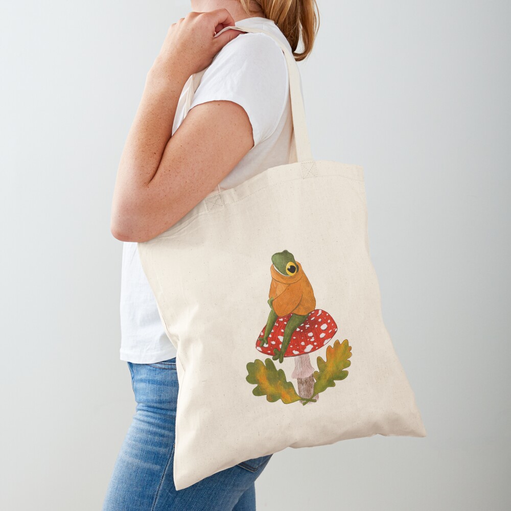 Autumn Frog in a Sweater Tote Bag