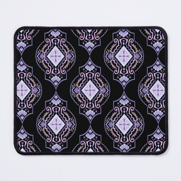 Item preview, Purple Floral Print with Black Background - Seamless Repeat Pattern designed and sold by SemDesigns1.