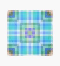 Bright Blue Plaid Geometric Scarf