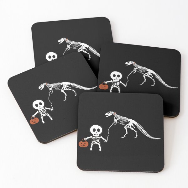 Item preview, skeleton riding dinosaur bones halloween designed and sold by Pixelish.