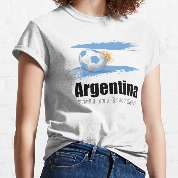 Faslofdr Brinter World Cup Black Soccer Jersey Cute Female/Male Social T-Shirt World Cup Argentina Women/Men T-Shirt