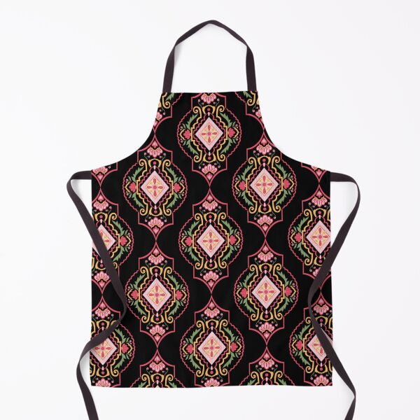 Item preview, Pink Floral Print With Black Background - Seamless Repeat Pattern designed and sold by SemDesigns1.