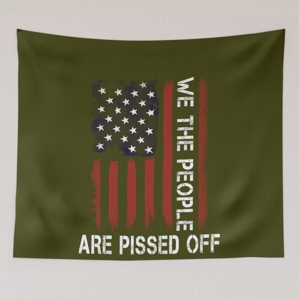Item preview, We the People Are Pissed Off Vintage US America Flag ON BACK designed and sold by Simeon	 Dorelus.