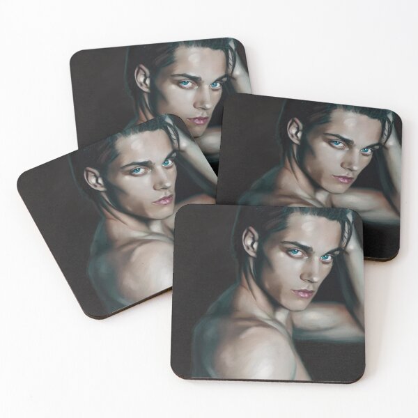 Item preview, Watercolor painting of handsome man with blue eyes designed and sold by NinjadesignShop.
