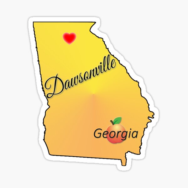 Dawsonville Georgia Heart Sticker