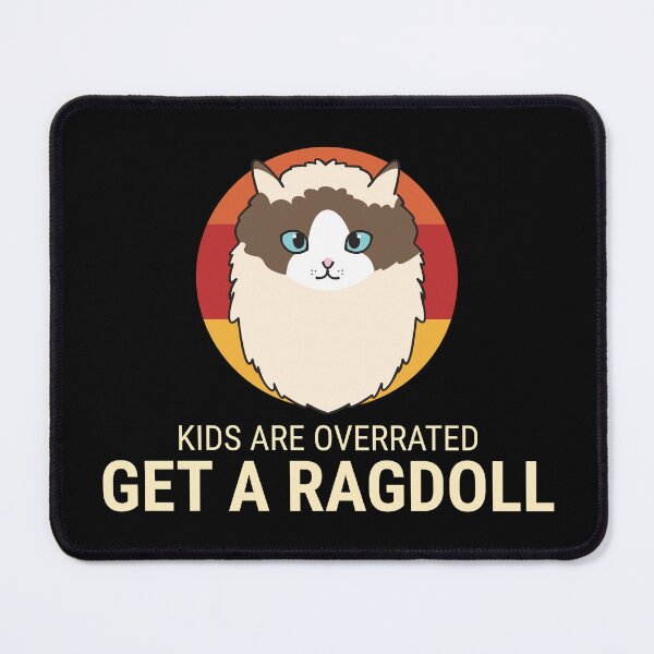 Item preview, Kids are Overrated Get a Ragdoll Retro Sunset Design Ver 1 designed and sold by thecatcouch.