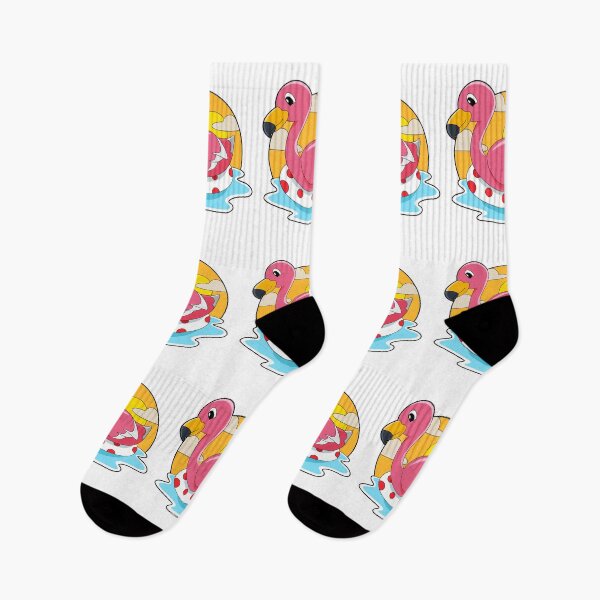 Item preview, Flamingo at Swimming with Lifebuoy designed and sold by Snabdesign84.