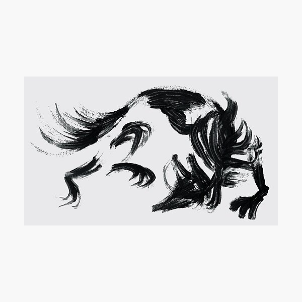 im up (painterly wolf silhouette) Photographic Print