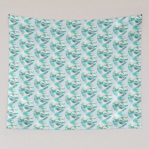 Item preview, Abstract neon turquoise color | neon metallic color designed and sold by lausn.