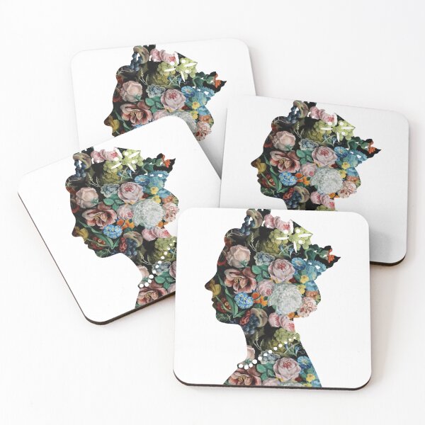 Item preview, Flowers Collage Portrait Royal Abstract Art designed and sold by DallinLebsack.