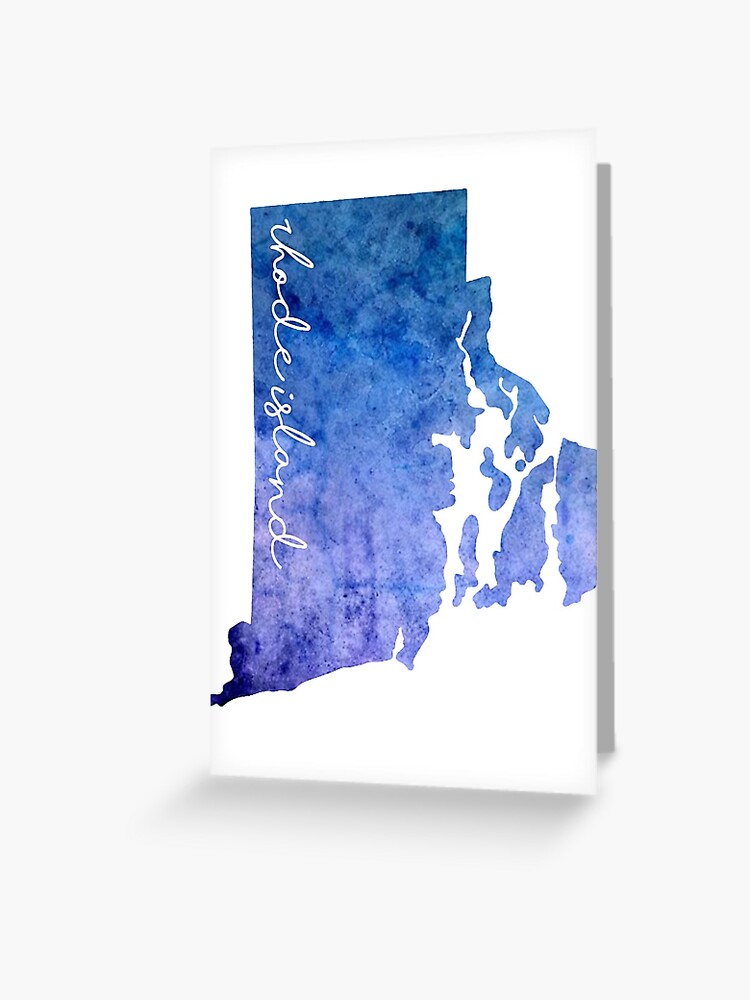 or cards Rhode Island watercolor print