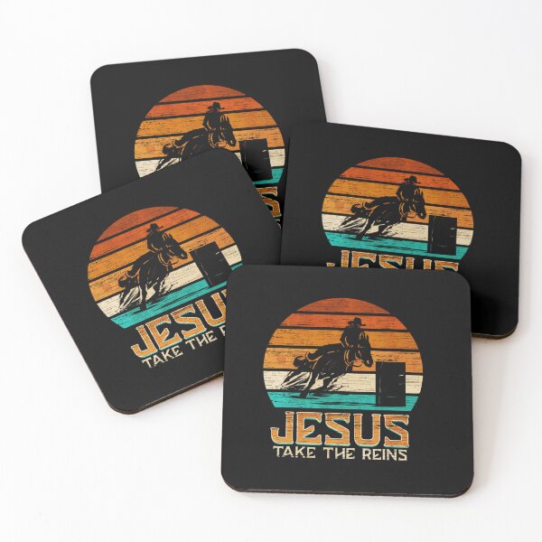 Item preview, Barrel Racing Jesus Take The Reins Retro Barrel Racer designed and sold by Kevins16.