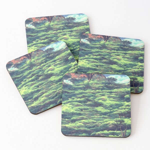 Item preview, Green landscape in the style of anime designed and sold by Art-of-AI.