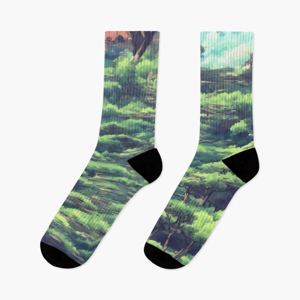 Item preview, Paisaje verde al estilo del anime. designed and sold by Art-of-AI.