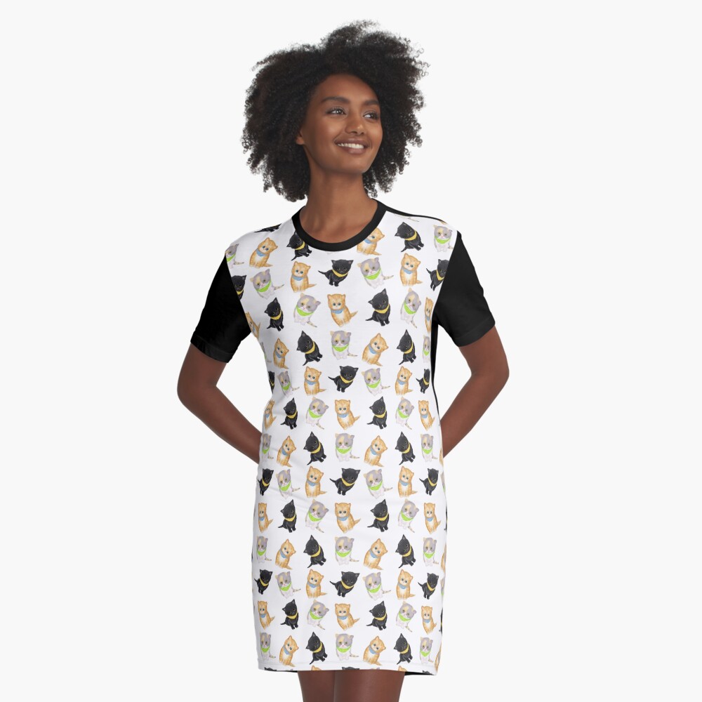 Item preview, Graphic T-Shirt Dress designed and sold by leopardynonsens.