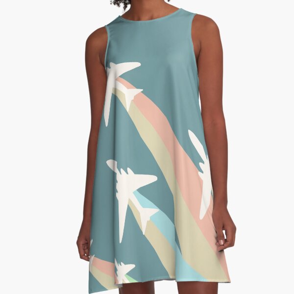 Airplanes Illustration A-Line Dress