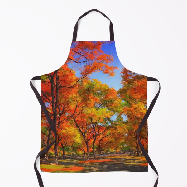 Item preview, A fall landscape of a park in anime background with warm color palate designed and sold by Art-of-AI.