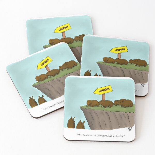 Item preview, Funny Percenters Lemming Planning Cartoon Humor designed and sold by abbottoons.