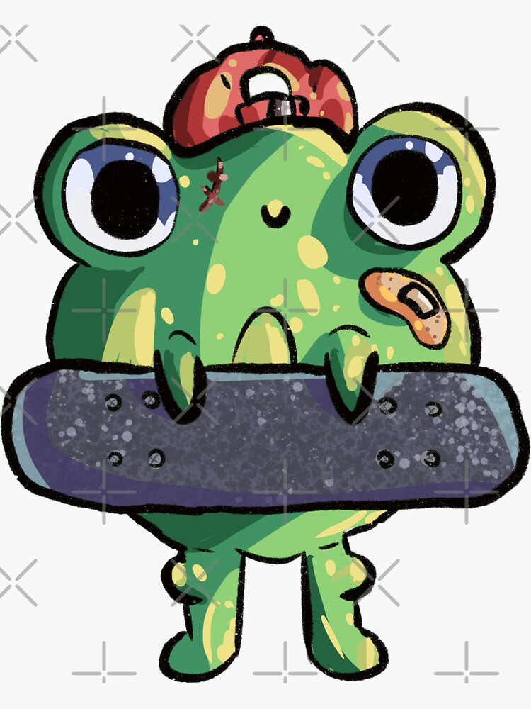 "Skater frog" Sticker for Sale by ancesp Redbubble