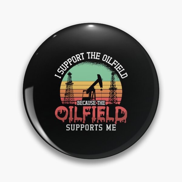 Item preview, Oilfield Worker I Support The Oilfield Rig Retro designed and sold by tshirtconcepts.