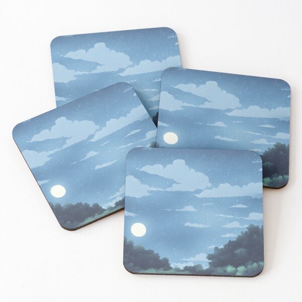Item preview, Two Moons Anime Landscape designed and sold by Art-of-AI.