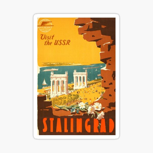 "Stalingrad USSR Vintage Travel Poster | Volgograd Russian Tourism Art ...