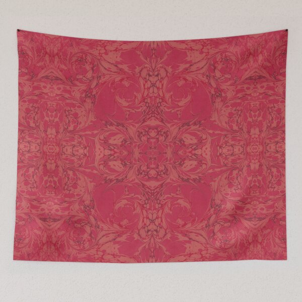 Item preview, Baroque style marbled paper design in red and pale yellow swirls  designed and sold by Jessica Goulty.