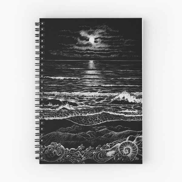Item preview, Moonlight Beach (scraperboard) designed and sold by Painting By Nature.
