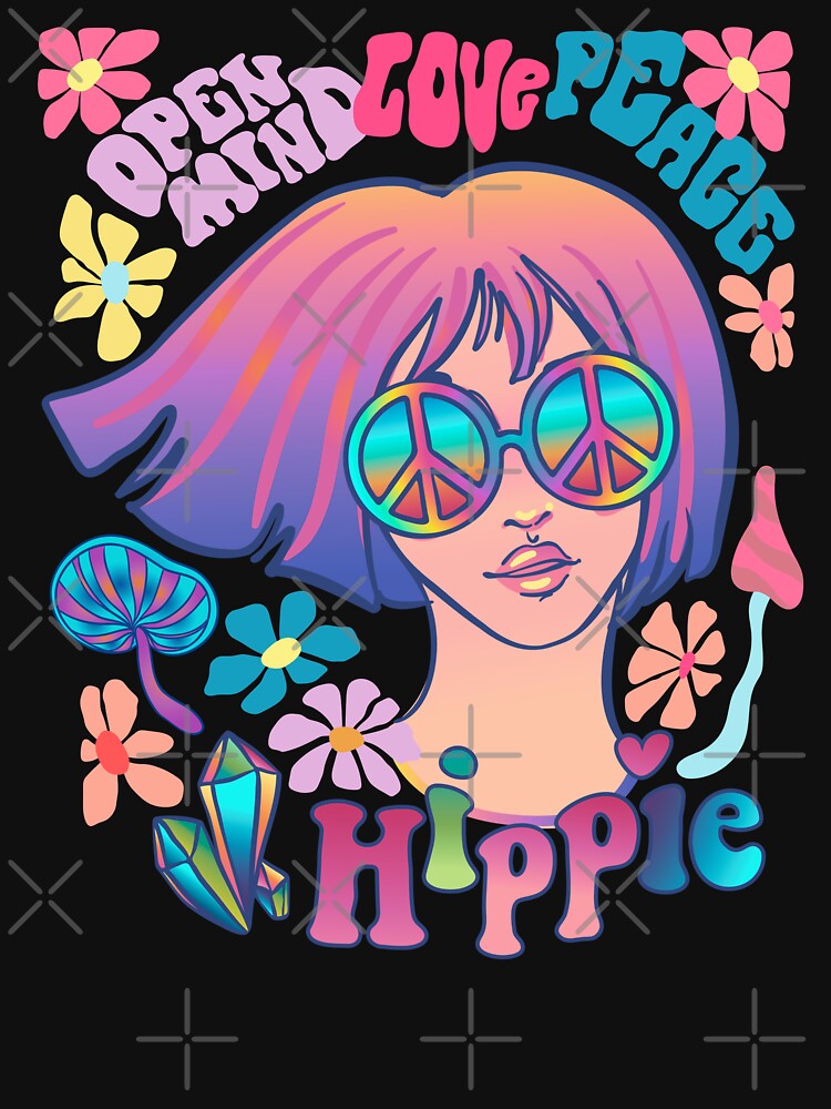 Trippy Psychedelic Checkered Seventies Flower Design Women's T-Shirt