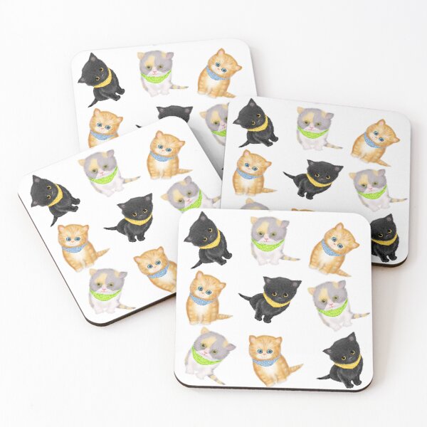 Item preview, Cute Kittens Wearing Bandanas designed and sold by LeopardyNonsense.