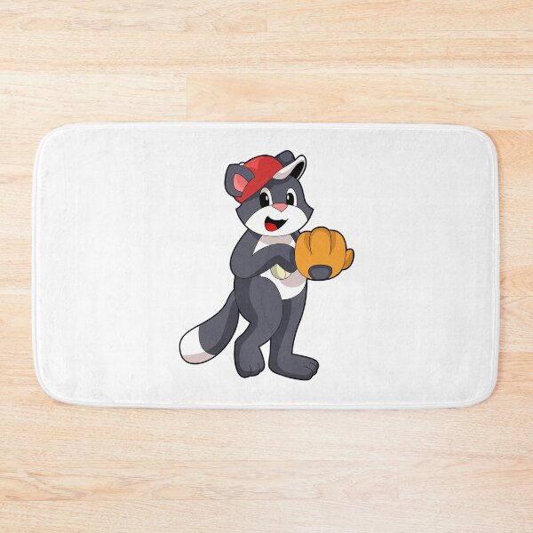 Item preview, Cat at Baseball with Baseball glove designed and sold by Snabdesign84.