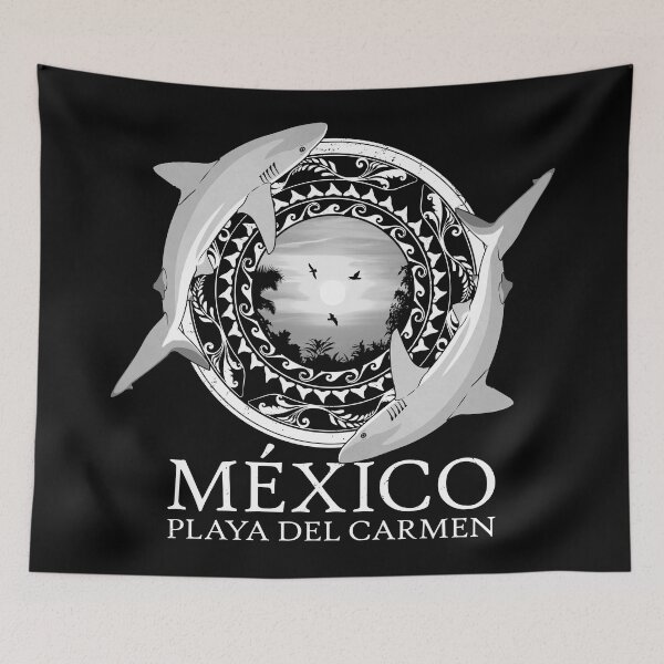 Item preview, Caribbean reef shark Playa del Carmen designed and sold by NicGrayGraphic.