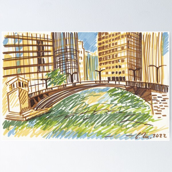 Chicago River Walk Poster