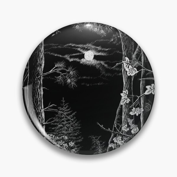 Item preview, Moonlight Woodland (scraperboard) designed and sold by Painting By Nature.