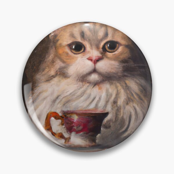 Item preview, Beans the Cat, holding teacups (Baroque) designed and sold by thecatandkettle.