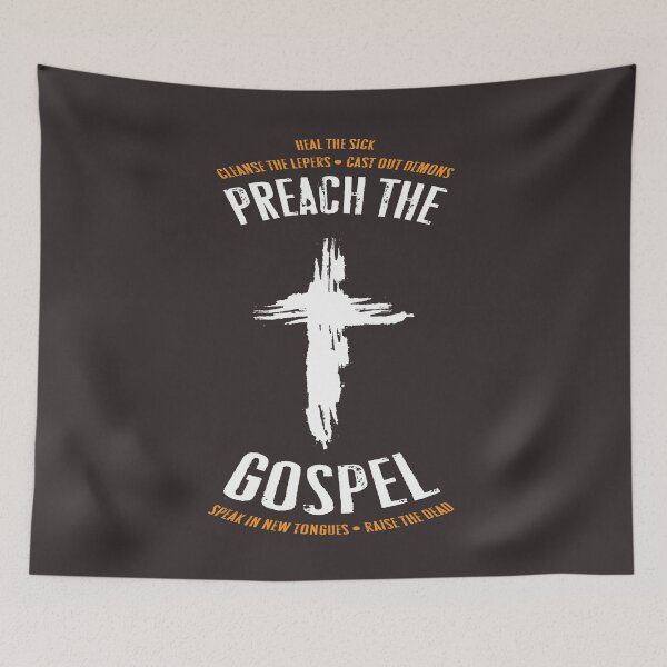 Item preview, Preach The Gospel Cross Quote designed and sold by MrEddie10.