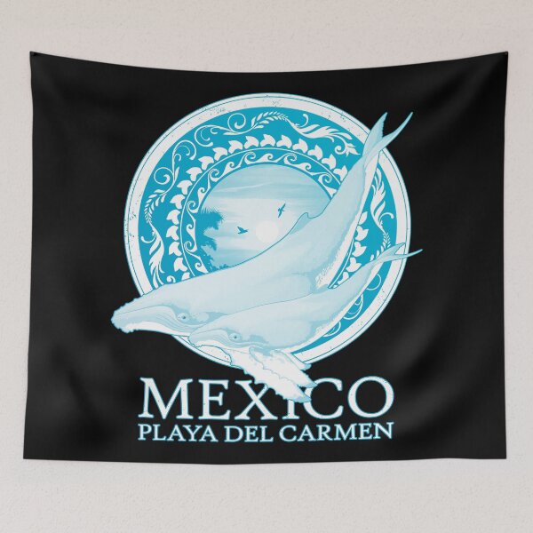 Item preview, Humpback whales Playa del Carmen designed and sold by NicGrayGraphic.