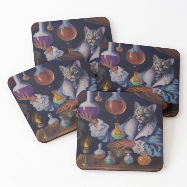 Item preview, Whitney the Cat, performing an experiment (Baroque) designed and sold by thecatandkettle.