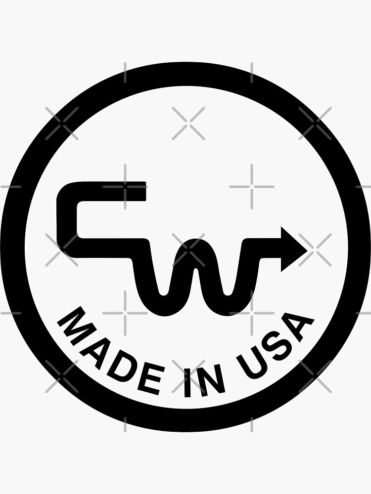 "CW BMX Made in USA Coin" Sticker for Sale by brocklarock Redbubble