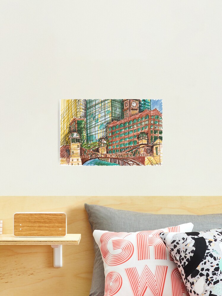 Thumbnail 1 of 3, Photographic Print, Chicago Clock Tower designed and sold by laviniamorozan.