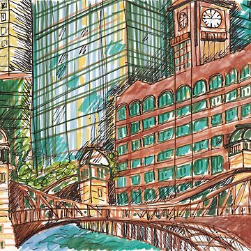 Artwork thumbnail, Chicago Clock Tower by laviniamorozan