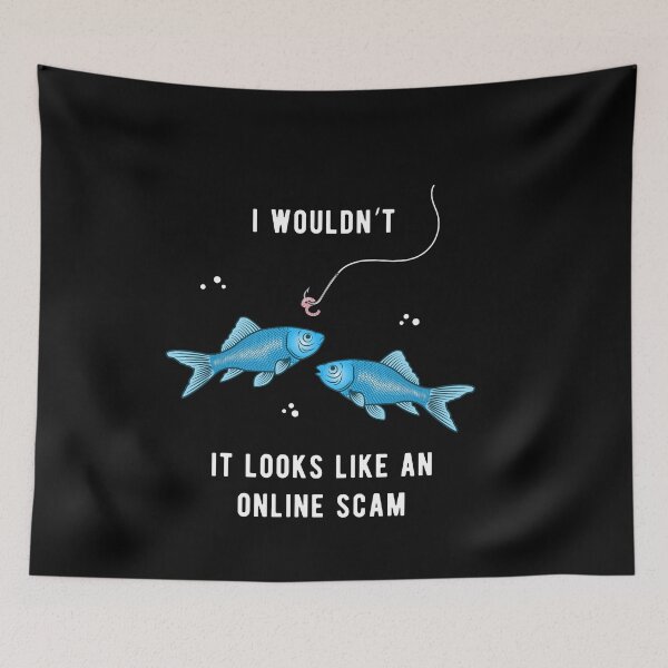 Item preview, Fishing Online Fishy Scam Funny Worm Hook And Fishing Line designed and sold by d247.