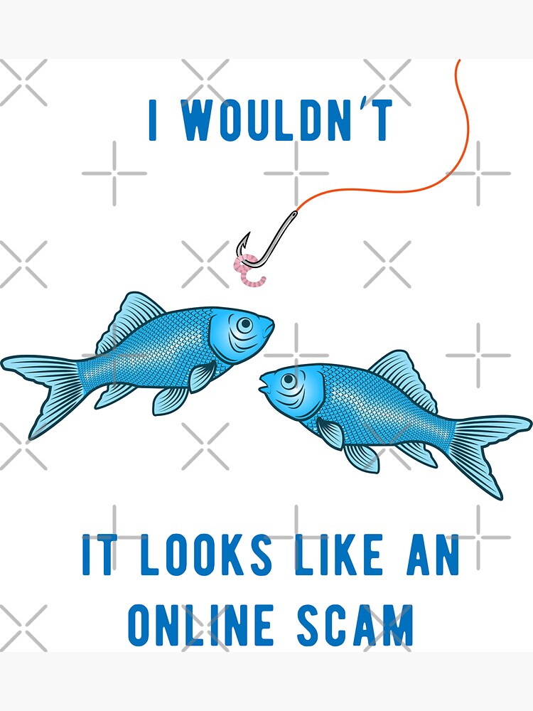 Fishing Online Fishy Scam Funny Worm Hook And Fishing Line | Sticker