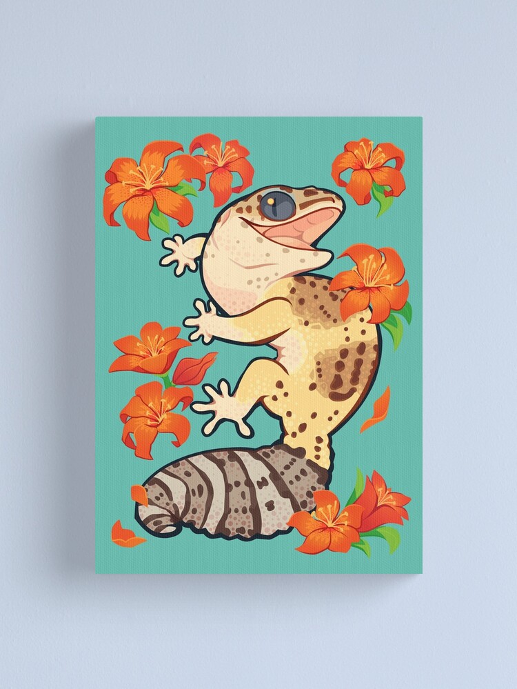 Alternate view of Fire lily gecko Canvas Print